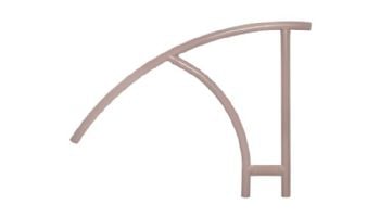 Saftron Triton Series Cross Braced Return to Deck Mounted Handrail | .25" Thickness 1.90" OD | 49" W x 36" H | Taupe | CBTRTD-144-T