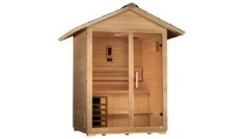 Golden Designs Arlberg 3-Person Traditional Outdoor Sauna | Hemlock | GDI-8103-01