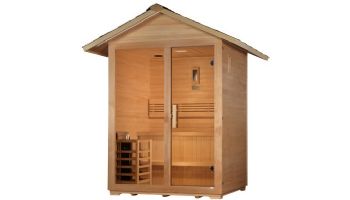 Golden Designs Arlberg 3-Person Traditional Outdoor Sauna | Hemlock | GDI-8103-01