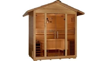 Golden Designs Vorarlberg 5-Person Traditional Outdoor Sauna | Hemlock | GDI-8105-01