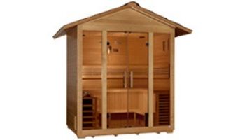 Golden Designs Vorarlberg 5-Person Traditional Outdoor Sauna | Hemlock | GDI-8105-01