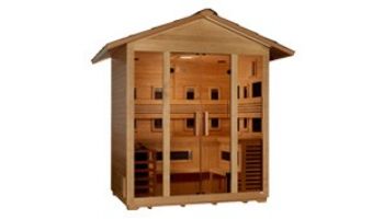 Golden Designs Gargellen 5-Person Hybrid PureTech Outdoor Sauna | Hemlock | GDI-8125-01