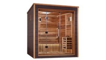 Golden Designs Drammen 3-Person Indoor / Outdoor Traditional Sauna | Cedar | GDI-8203-01