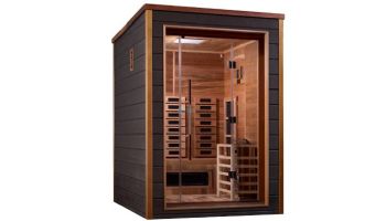 Golden Designs Nora 2-Person Indoor / Outdoor Hybrid Full Spectrum Sauna | Cedar | GDI-8222-01