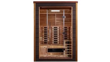 Golden Designs Nora 2-Person Indoor / Outdoor Hybrid Full Spectrum Sauna | Cedar | GDI-8222-01