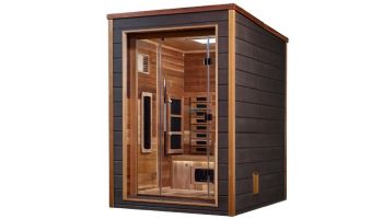Golden Designs Nora 2-Person Indoor / Outdoor Hybrid Full Spectrum Sauna | Cedar | GDI-8222-01