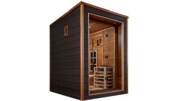 Golden Designs Nora 2-Person Indoor / Outdoor Hybrid Full Spectrum Sauna | Cedar | GDI-8222-01