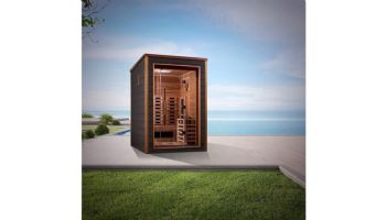 Golden Designs Nora 2-Person Indoor / Outdoor Hybrid Full Spectrum Sauna | Cedar | GDI-8222-01