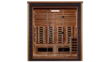 Golden Designs Visby 3-Person Indoor / Outdoor Hybrid Full Spectrum Sauna | Cedar | GDI-8223-01