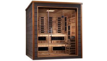 Golden Designs Karlstad 6-Person Indoor / Outdoor Hybrid Full Spectrum Sauna | Cedar | GDI-8226-01