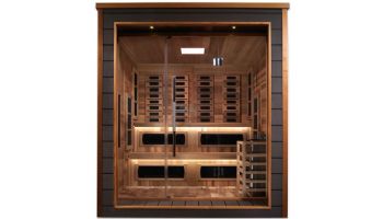 Golden Designs Karlstad 6-Person Indoor / Outdoor Hybrid Full Spectrum Sauna | Cedar | GDI-8226-01
