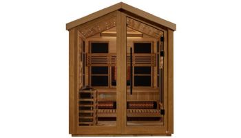 Golden Designs Loviisa 3-Person Hybrid PureTech Full Spectrum IR or Traditional Stove Outdoor Sauna | Cedar | GDI-8523-01