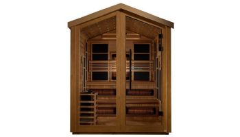 Golden Designs Kaskinen 6-Person Hybrid PureTech Full Spectrum IR or Traditional Stove Outdoor Sauna | Cedar | GDI-8526-01