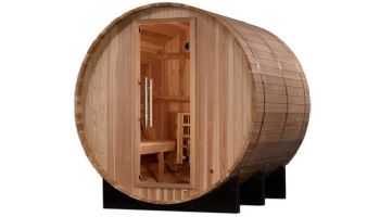 Golden Designs Arosa 4-Person Barrel Traditional Outdoor Sauna | Cedar | GDI-B004-01