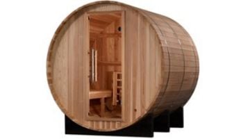 Golden Designs Arosa 4-Person Barrel Traditional Outdoor Sauna | Cedar | GDI-B004-01