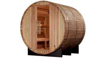 Golden Designs Arosa 4-Person Barrel Traditional Outdoor Sauna | Cedar | GDI-B004-01