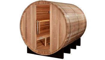 Golden Designs Klosters 6-Person Barrel Traditional Outdoor Sauna | Cedar | GDI-B006-01
