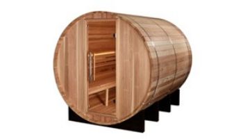Golden Designs Klosters 6-Person Barrel Traditional Outdoor Sauna | Cedar | GDI-B006-01