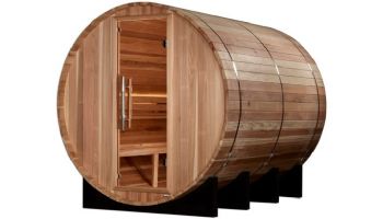 Golden Designs Klosters 6-Person Barrel Traditional Outdoor Sauna | Cedar | GDI-B006-01