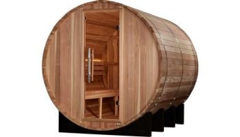 Golden Designs Klosters 6-Person Barrel Traditional Outdoor Sauna | Cedar | GDI-B006-01
