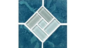 National Pool Tile Blue Seas 6x6 Series | Teal | SEA-TEAL DECO GL