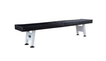 Hathaway Crestline 12-Ft. Outdoor Shuffleboard Table | White | BG50370
