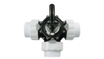 CMP Hydroseal 3-Way CPVC HydroSeal Diverter Valve | 2" Socket with Unions | Black | 25923-204-000