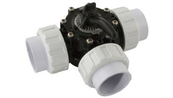 CMP Hydroseal 3-Way CPVC HydroSeal Diverter Valve | 2" Socket with Unions | Black | 25923-204-000