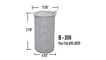 Aladdin Basket for Pac Fab #35-2670 | B-206
