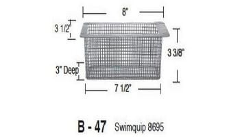 Aladdin Powder Coated Skimmer Basket for Swimquip 8695 | B-47