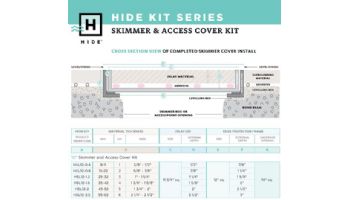 Hide 12" Pool Deck Skimmer Lid Kit | 1" x 1-1/4" | HSL12-1.2
