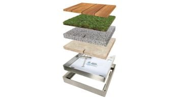 Hide 12" Pool Deck Skimmer Lid Kit | 1.75" x 2" | HSL12-2