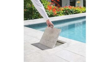 Hide 12" Pool Deck Skimmer Lid Kit | 1.75" x 2" | HSL12-2