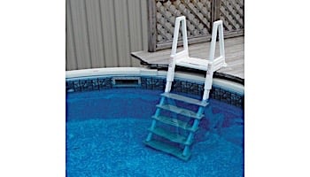 Confer Plastics Heavy Duty Resin In Pool Ladder with Barrier | Pool to Deck | 6000B