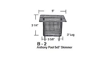 Aladdin Basket for  Anthony Pool 5x5in Skimmer | B-2