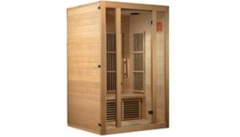 Golden Designs Maxxus Seattle Edition 2-Person Near Zero EMF FAR Infrared Carbon Sauna | Canadian Hemlock | MX-J206-01-ZF