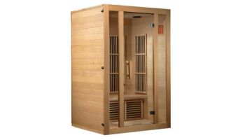 Golden Designs Maxxus Seattle Edition 2-Person Near Zero EMF FAR Infrared Carbon Sauna | Canadian Hemlock | MX-J206-01-ZF