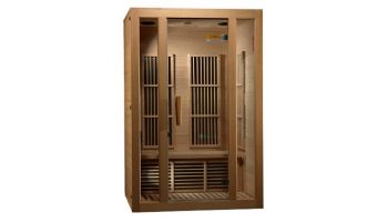 Golden Designs Maxxus Seattle Edition 2-Person Near Zero EMF FAR Infrared Carbon Sauna | Canadian Hemlock | MX-J206-01-ZF