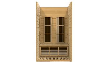 Golden Designs Maxxus Seattle Edition 2-Person Near Zero EMF FAR Infrared Carbon Sauna | Canadian Hemlock | MX-J206-01-ZF