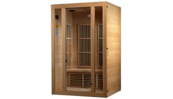 Golden Designs Maxxus Seattle Edition 2-Person Near Zero EMF FAR Infrared Carbon Sauna | Canadian Hemlock | MX-J206-01-ZF