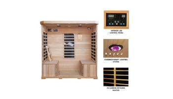HeatWave Sonoma 4-Person Hemlock Infrared Sauna with 9 Carbon Heaters | SA7020