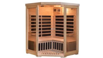 HeatWave Sonoma 3-Person Hemlock Infrared Corner Sauna with 7 Carbon Heaters | SA7019