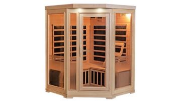 HeatWave Sonoma 3-Person Hemlock Infrared Corner Sauna with 7 Carbon Heaters | SA7019