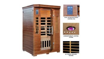 HeatWave Majestic 2-Person Hemlock Premium Infrared Sauna with 6 Carbon Heaters | SA3209