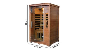 HeatWave Majestic 2-Person Hemlock Premium Infrared Sauna with 6 Carbon Heaters | SA3209