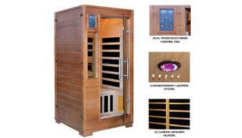 HeatWave Majestic 1-2 Person Hemlock Infrared Sauna with 5 Carbon Heaters | SA3202