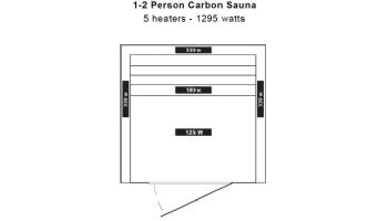 HeatWave Majestic 1-2 Person Hemlock Infrared Sauna with 5 Carbon Heaters | SA3202