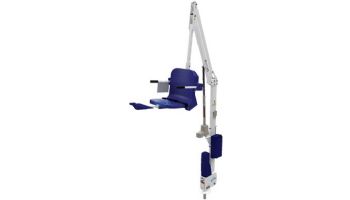 Aqua Creek Neptune Pool Lift | No Anchor | White Powder Coat with Blue Seat | F-NPTN