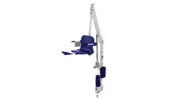 Aqua Creek Neptune Pool Lift | No Anchor | White Powder Coat with Blue Seat | F-NPTN