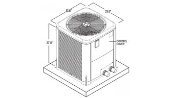 WeatherKing by Raypak Pool and Spa Heat Pump | 118,000 BTU Heat Only | Spiral Titanium Tube Heat Exchanger | Digital Controls | TWPH-6560EHT01